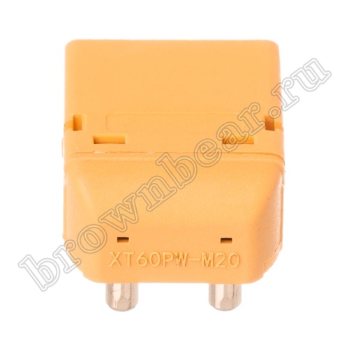Разъем питания XT60 для АКБ, 2 контакта, штекер на плату угловой XT60PW30-M.G.Y фото 5