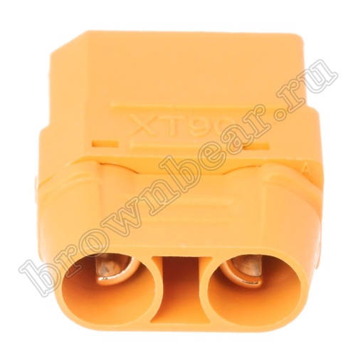 Разъем питания XT90 для АКБ, 2 контакта, розетка на кабель с кожухом XT90H-F.G.Y фото 4