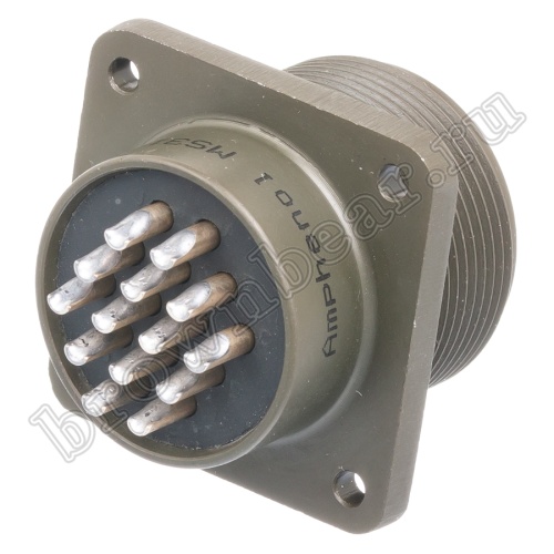 Разъём Amphenol серии MS, 14 контактов, розетка на блок, тип 20, резьбовой MS3102E-20-27S фото 4