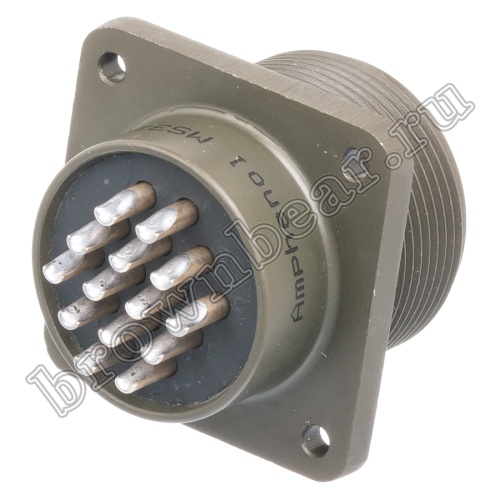 Разъём Amphenol серии MS, 14 контактов, розетка на блок, тип 20, резьбовой MS3102E-20-27S фото 5