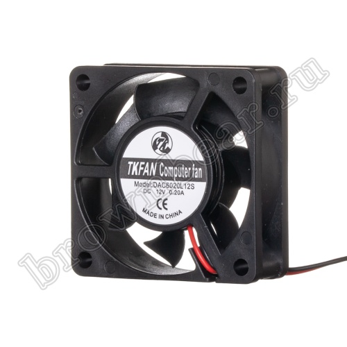 Вентилятор для корпуса 60х60х20, DC 12В, 0.20А, подшипник скольжения DAC6020L12S фото 7