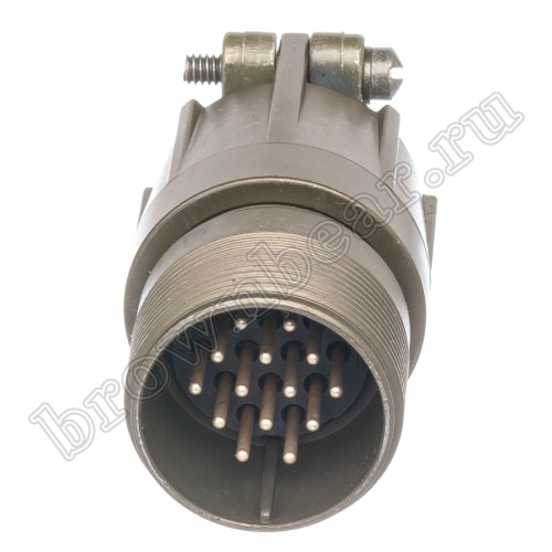 Разъём Amphenol серии MS, 14 контактов, вилка на кабель, тип 20, наружная резьба MS3101E-20-27P фото 2