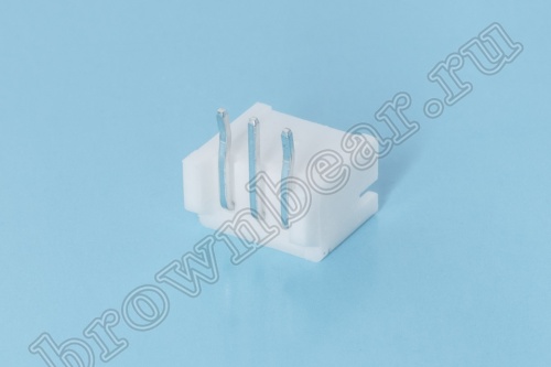 Разъем питания 3 контакта, вилка на плату, прямой угол, шаг 2.0 мм MW-3MR фото 3