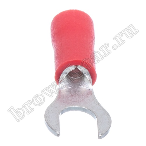 Клемма вилочная обжимная тип "U" 4.3 мм на провод 0.5 - 1.5 мм². круглая, изолированная, кратно 100шт. TYRI-1.25-4 фото 4