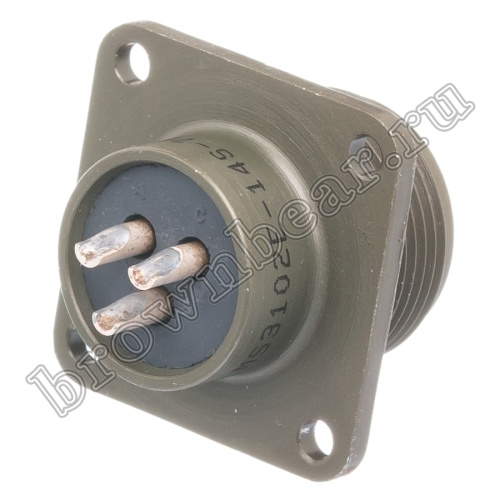 Разъём Amphenol серии MS, 3 контакта, вилка на блок, тип 14S, резьбовой MS3102E-14S-7P фото 5