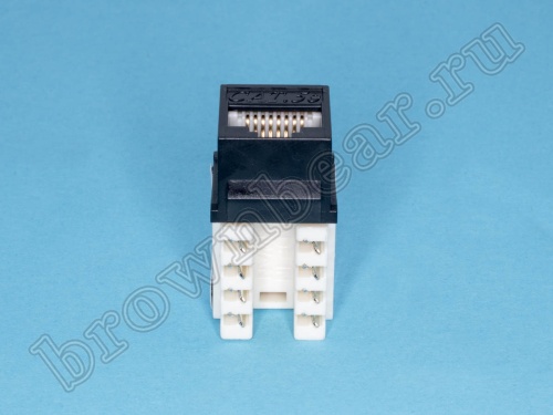 Модуль RJ-45 8P8C кат.5e, Keystone, универсальный, компакт, черный, PCnet  фото 4