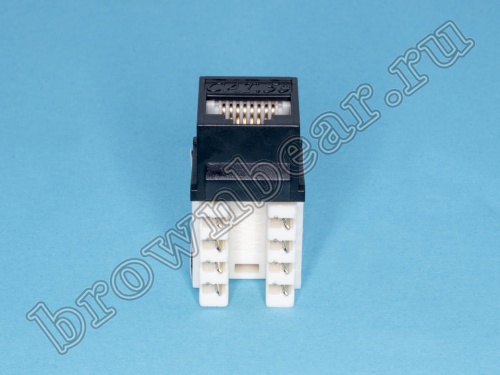 Модуль RJ-45 8P8C кат.5e, Keystone, универсальный, компакт, черный, PCnet  фото 4
