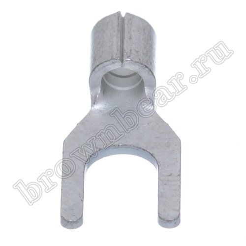 Клемма вилочная обжимная тип "U" 4.3 мм на провод 1.5 - 2.5 мм², неизолированная, кратно 100шт. TY-2-4 фото 2