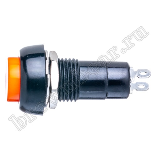 Кнопка без фиксации, круглая на блок, НР, 220В, оранжевая PSW-6M-O фото 6