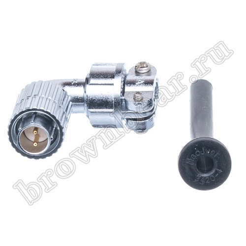 Разъём М14 2 контакта вилка на кабель, прямой угол фото 6