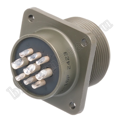 Разъём Amphenol серии MS, 9 контактов, вилка на блок, тип 20, резьбовой MS3102E-20-18P фото 5