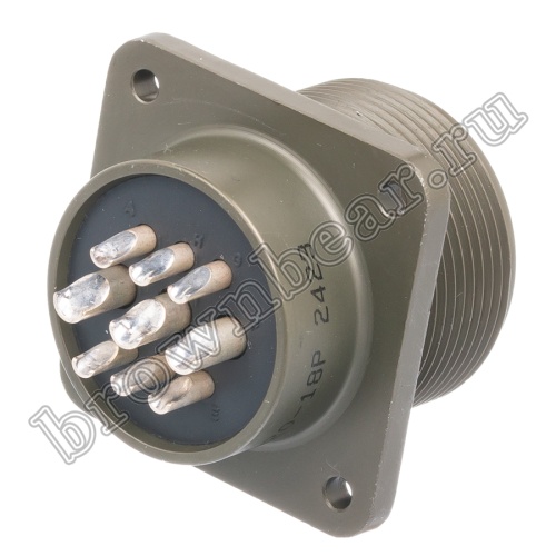 Разъём Amphenol серии MS, 9 контактов, вилка на блок, тип 20, резьбовой MS3102E-20-18P фото 5