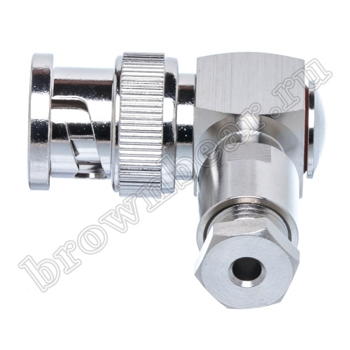 Разъем BNC штекер на кабель  RG-174U, угловой, пайка BNC-LS174P фото 7