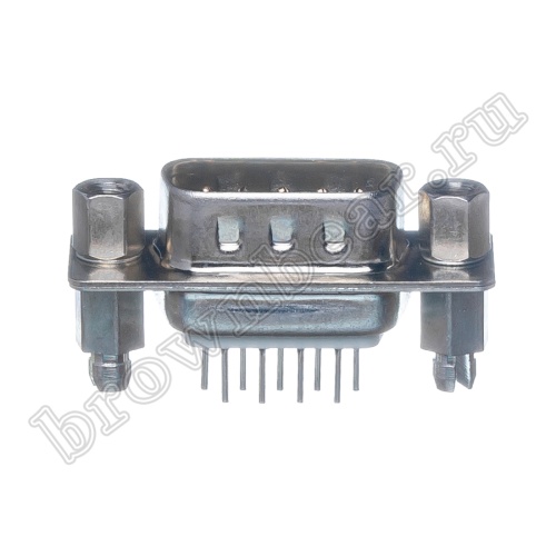 Разъем D-SUB   9 контактов, вилка на плату, вертикальный с крепежными стойками DBS-9M фото 8