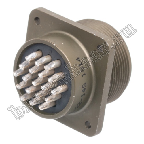 Разъём Amphenol серии MS, 19 контактов, розетка на блок, тип 22, резьбовой MS3102E-22-14S фото 5