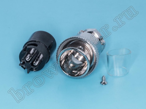 Разъем M16 гнездо на кабель 5 контактов, пайка M5900D AC-M16-5F фото 3