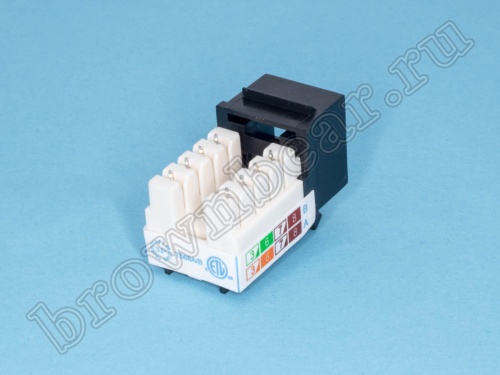 Модуль RJ-45 8P8C кат.5e, Keystone, универсальный, компакт, черный, PCnet  фото 3