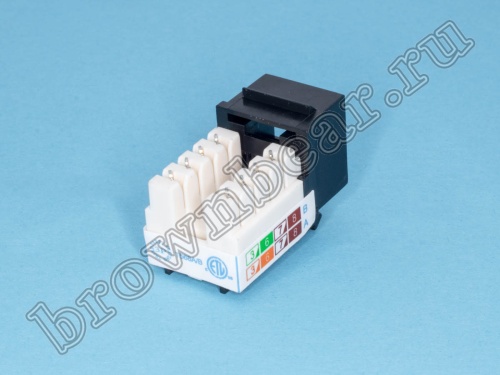 Модуль RJ-45 8P8C кат.5e, Keystone, универсальный, компакт, черный, PCnet  фото 3