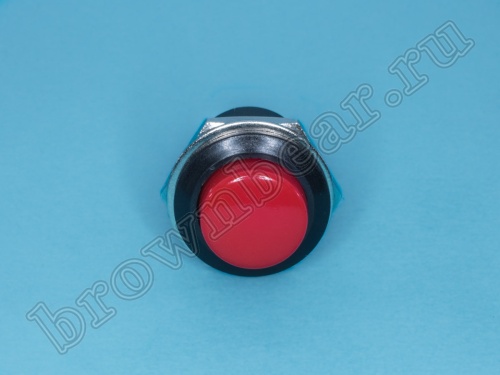 Кнопка без фиксации, круглая на блок, НР, 220В, красная PSW-13 фото 4