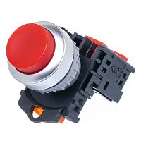 Кнопка управления выступающая, с фиксацией, d 30 мм, НЗ, красная TN2BAR-1B