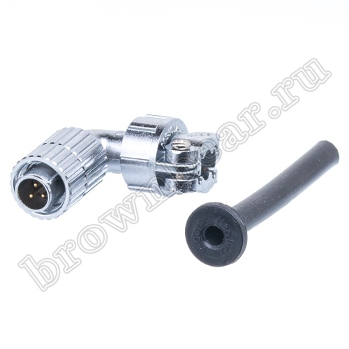 Разъём М14 3 контакта вилка на кабель, прямой угол
