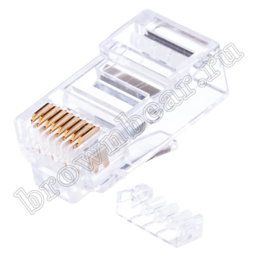 Разъём RJ-45 8P8C, 6 категории, со вставкой, универсальный TP6-8P8C-S2