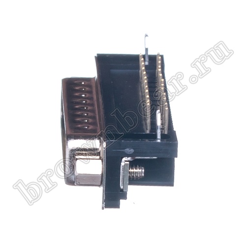 Разъем D-SUB 25 контактов, вилка на плату, прямой угол  7.2мм DRB-25MA фото 4