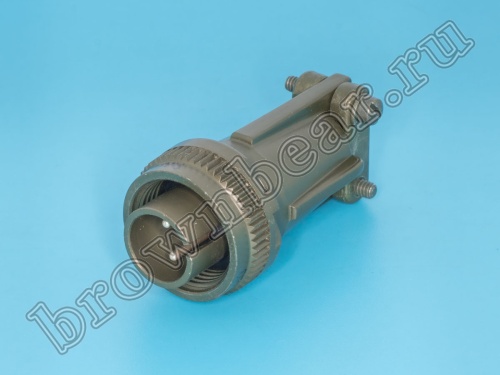 Разъём Amphenol серии MS, 2 контакта, вилка на кабель, тип 12S, резьбовой MS3106E-12S-3P