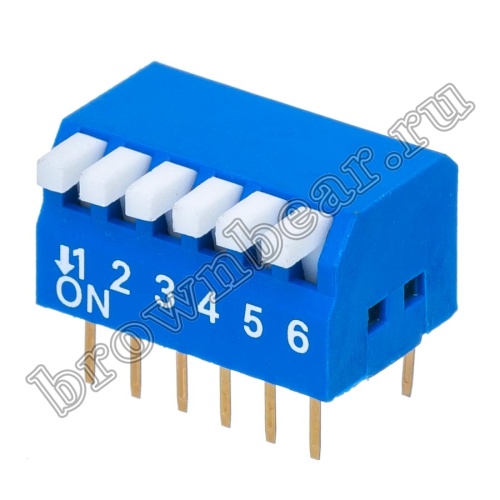 Переключатель Dip-Switch 6 контактных групп, пиано  SWD3-6