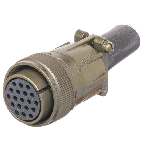 Разъём Amphenol серии MS, 19 контактов, розетка на кабель, тип 22, резьбовой MS3106E-22-14S