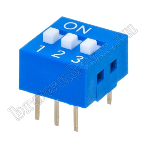 Переключатель Dip-Switch 3 контактных группы SWD1-3