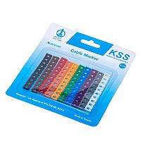 Набор маркеров кабельных защёлкивающихся на провод d=4.2-5.1 мм, цифры 0-9 по 10 шт.