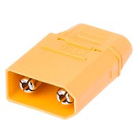 Разъем силовой XT90 для АКБ, 2 контакта, штекер на кабель с кожухом XT90H-M.G.Y