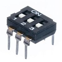 Переключатель Dip-Switch 3 контактных группы, монтаж в панель DIP 