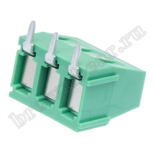 Клеммник винтовой на плату, 3 контакта, 5.00мм, угловой TB-01RB фото 4