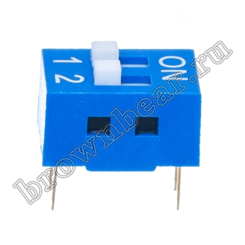 Переключатель Dip-Switch 2 контактных группы (B001A) SWD1-2 фото 3