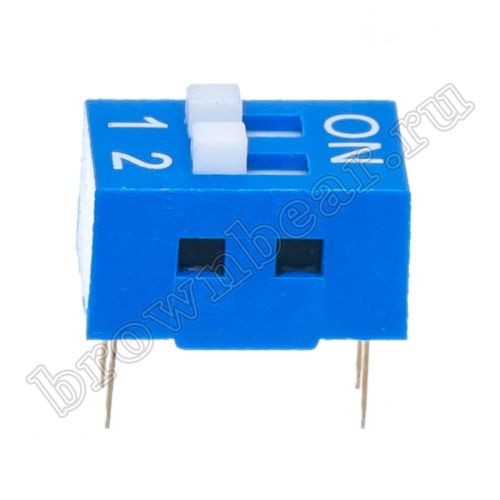 Переключатель Dip-Switch 2 контактных группы (B001A) SWD1-2 фото 2