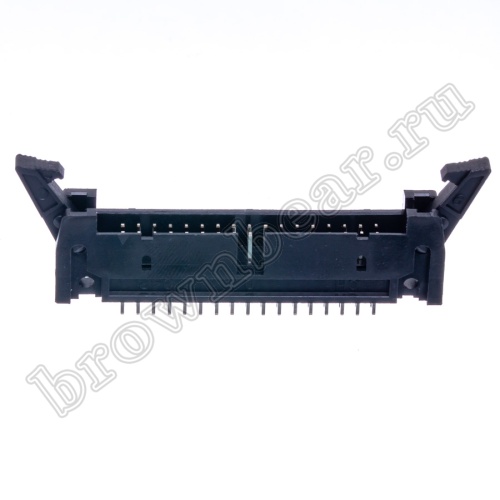 Разъем IDC 2х17 вилка на плату, шаг 2.54мм, с защелками SCM-34 фото 6