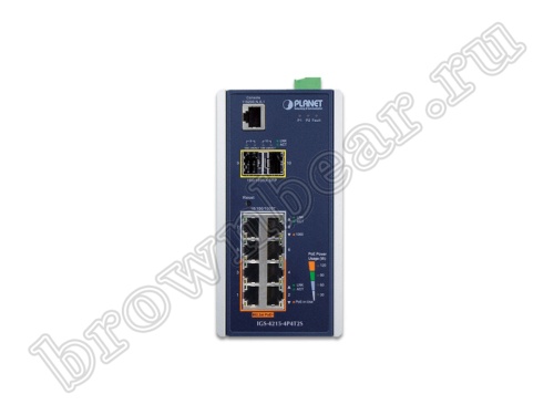 IGS-4215-4P4T2S Промышленный управляемый L2/L4 коммутатор Planet, 4 порта 10/100/1000Мбит/с 802.3at PoE, 144Ватт, 4 порта 10/100/1000Мбит/с, 2 порта SFP 100/1000Мбит/с фото 3