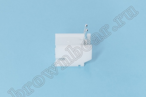 Разъем питания 2 контакта, вилка на плату, прямой угол, шаг 2.0 мм MW-2MR фото 5