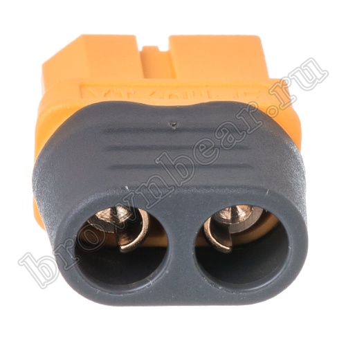 Разъем питания XT60 для АКБ, 2 контакта, розетка на кабель с кожухом XT60H-F.G.Y фото 4