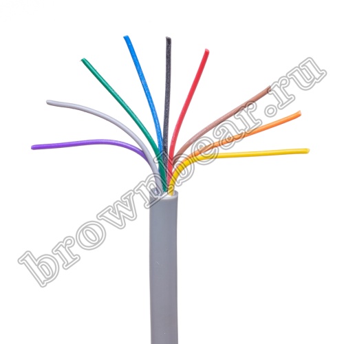 Кабель сигнальный коммуникационный 9 проводов, 26AWG, бухта 50м, неэкранированный, серый SIN YU