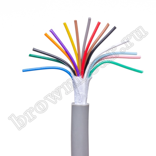 Кабель сигнальный коммуникационный 15 проводов, 26AWG, бухта 50м, неэкранированный, серый SIN YU