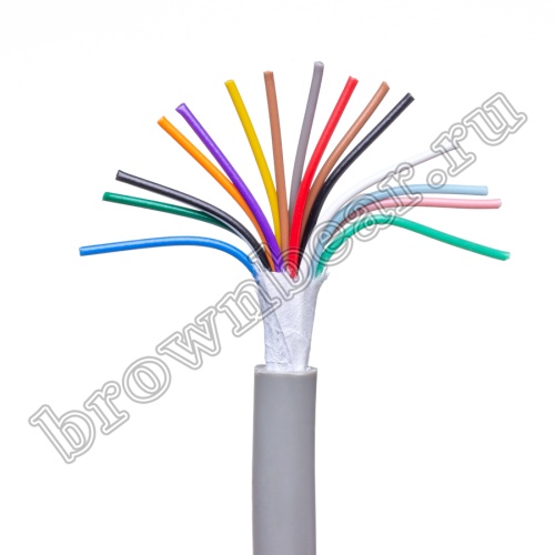 Кабель сигнальный коммуникационный 15 проводов, 26AWG, бухта 50м, неэкранированный, серый SIN YU