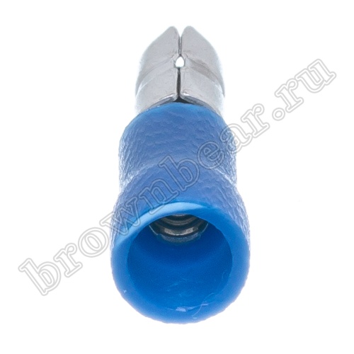 Клемма штекерная обжимная тип "B" 4.0 мм вилка на провод 1.5 - 2.5 мм², изолированная, кратно 100шт. TBI-2-4M фото 3