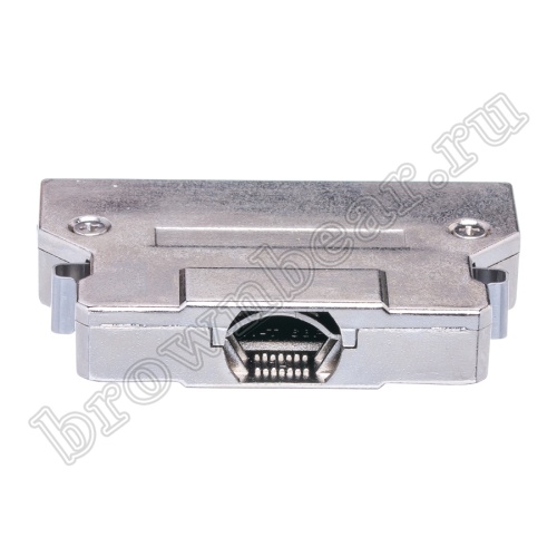 Разъем Micro D-SUB 68 контактов, вилка на кабель с корпусом, зажим MDI-68M фото 4