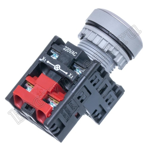 Кнопка управления плоская, с подсветкой, без фиксации, d 30 мм, НЗ, красная TN2IF2RN-1B фото 4