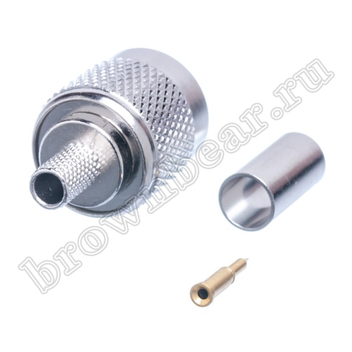 Разъем TNC вилка на кабель RG-58, обжимной TNC-C58P фото 7