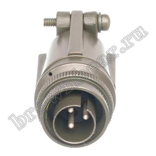 Разъём Amphenol серии MS, 3 контакта, вилка на кабель, тип 10SL, резьбовой MS3106E-10SL-3P фото 3