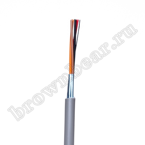 Кабель сигнальный коммуникационный 4 провода, 26AWG, бухта 50м, экранированный, серый SIN YU фото 2